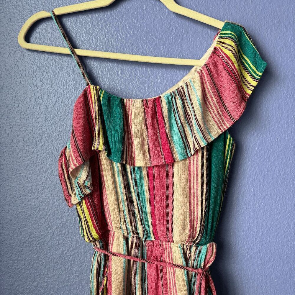 Red Camel One Shoulder Multi Color Romper Western… - image 8